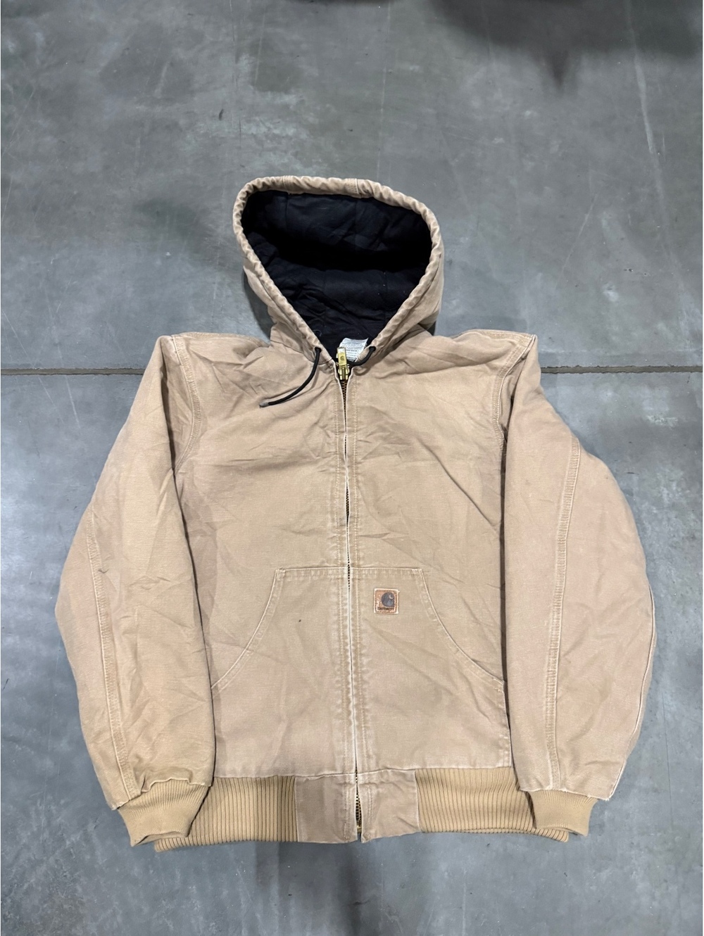 Vintage J130 SDL Carhartt Hooded Active Jacket Sandstone